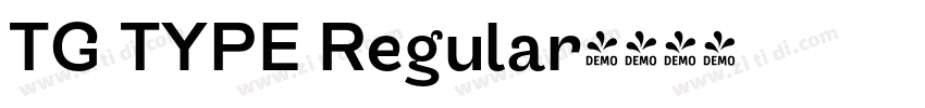 TG TYPE Regular字体转换